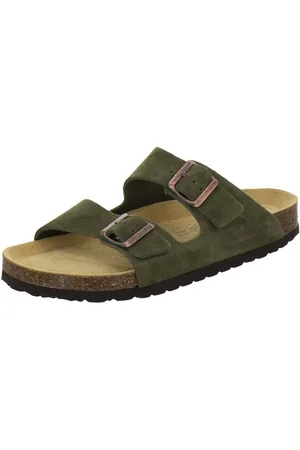 Afs 310088 Zweischnaller Pantolette für Herren mit Fußbett, bequeme Sandalen aus Leder - Verkäufer: