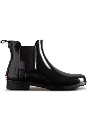 Hunter Original Chelsea Damen Gummistiefel Regenstiefel WFS1017RGL-BLK Gummistiefel Komfort - Verkäufer: outlet5de