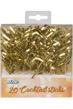 Boland Zahnseide 20 Cocktail-Spiesser - 10 cm, Gold - Verkäufer: Trachtenland