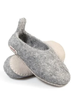 naturling Kinder Filz Hausschuhe Hüttenschuhe (für Mädchen & Jungen) mit Anziehlasche und Ledersohle - Verkäufer: C2M COMMERCE
