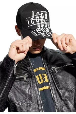 Dsquared2 Baseball Cap Multi Icon Cap Kappe Basebalkappe Gebogener Schirm mit Vintage-Elementen und gerippten Details - Verkäufer: eldigo