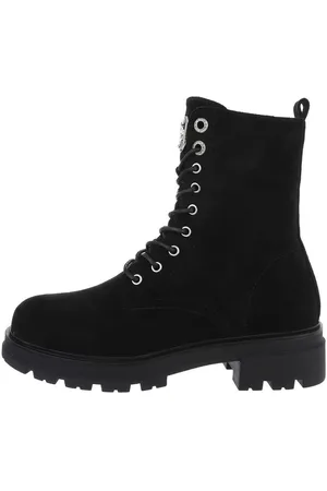 Ital-Design Damen Schnürschuhe Freizeit Plateaustiefelette (85303569) Blockabsatz Plateaustiefeletten in - Verkäufer: