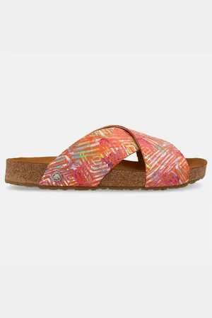 Haflinger Bio Mio Blobs Sommer Sandale aus Leder Hausschuh Unisex Hausschuh - Verkäufer: Natural Slipper