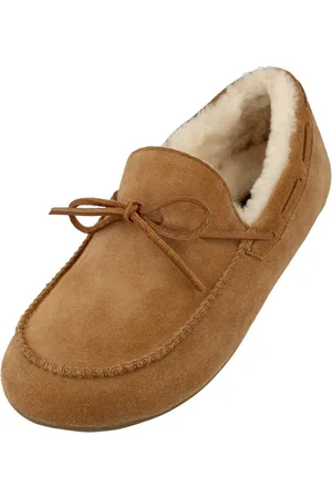 Haflinger Lammfellclog Mokassin Yumah Hausschuh aus Leder unisex Hausschuh - Verkäufer: Natural Slipper