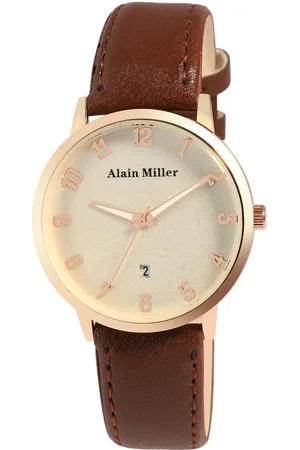 Alain Miller Quarzuhr 2900265 Herrenuhr mit Band aus Lederimitat, schwarz - Verkäufer: Shaghafi GmbH