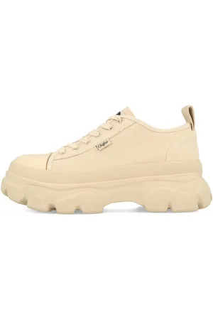 Buffalo Cade Lace Up Lo Damen Organic Cotton Cream Sandale - Verkäufer: Schuhdealer