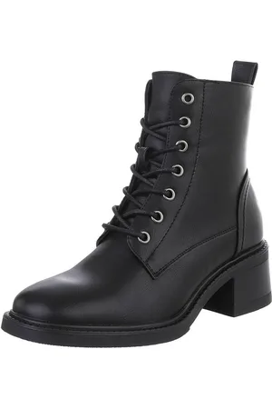 Ital-Design Damen Schnürschuhe Freizeit Schnürstiefelette (88460438) Blockabsatz Stiefeletten in - Verkäufer: