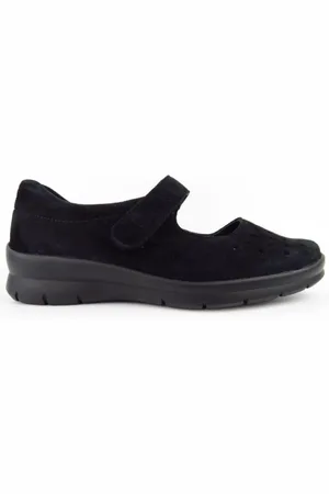 Semler Xenia Samt-Chevro schw. Ballerina Schuhhaus Otto Cronauer
