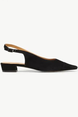Comma, Slingback-Ballerinas aus Veloursleder Sandale - Verkäufer: s.Oliver
