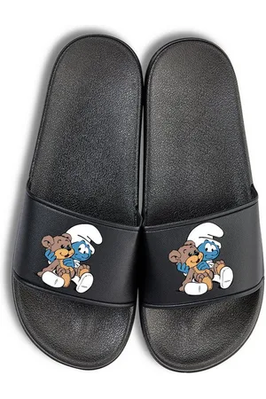 Youth Designz Baby Schlumpf Unisex Badelatschen Flip Flops Badeschuh mit lustigen Logo für Damen und Herren - Verkäufer: EmDa Trading GmbH