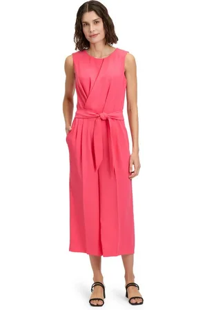 Betty & Co Overall Betty & Co Jumpsuit ohne Arm (1-tlg) Falten