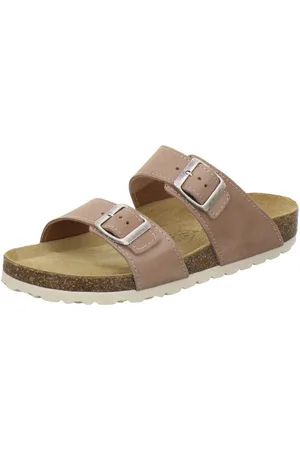Afs 210236 Zweischnaller Pantolette für Damen mit Fußbett, bequeme Sandalen aus Leder - Verkäufer: