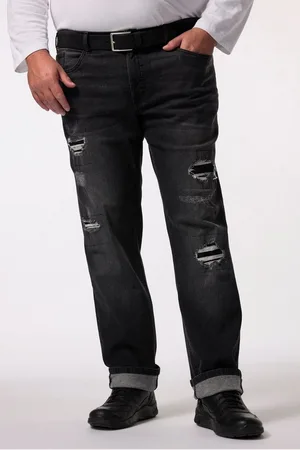 Men Plus 5-Pocket-Jeans Men+ Jeans Bauchfit Regular Fit 5-Pocket Destroys - Verkäufer: Popken Fashion Group