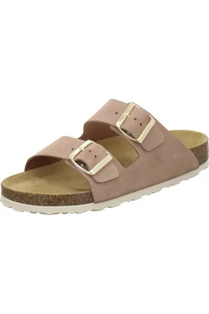 Afs 210036 Zweischnaller Pantolette für Damen mit Fußbett, bequeme Sandalen aus Leder - Verkäufer: