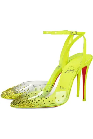 Christian Louboutin Schuhe Spikaqueen 100 PVC Pumps High Heels Sandalen High-Heel-Pumps Irisierendem Leder und Kristall-verziertem PVC - Verkäufer: eldigo