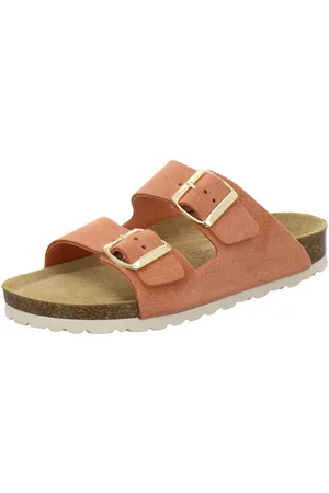 Afs 210095 Zweischnaller Pantolette für Damen mit Fußbett, bequeme Sandalen aus Leder - Verkäufer: