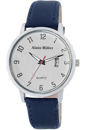 Alain Miller Quarzuhr 2900261 Herrenuhr mit Band aus Lederimitat, schwarz - Verkäufer: Shaghafi GmbH
