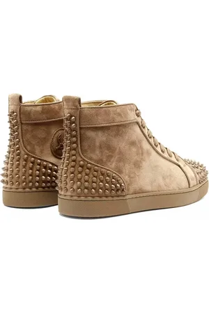 Christian Louboutin Lou Spikes 2 High-Top Sneakers Sneakerboots Handplatzierte tonale Spikes, Hochwertiges Wildleder - Verkäufer: eldigo
