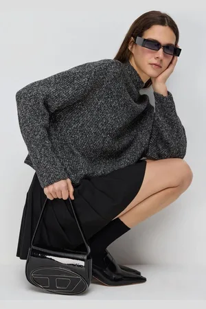 No Matter What Apparel Crop-Top Halb Fischerhals Strick Crop Top - Verkäufer: MegaMerchant