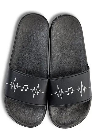 Youth Designz Heartbeat Music Unisex Badelatschen Flip Flops Badeschuh mit lustigen Logo für Herren und Damen - Verkäufer: EmDa Trading GmbH