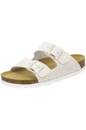Afs 210016 Zweischnaller Pantolette für Damen mit Fußbett, bequeme Sandalen aus Leder - Verkäufer: