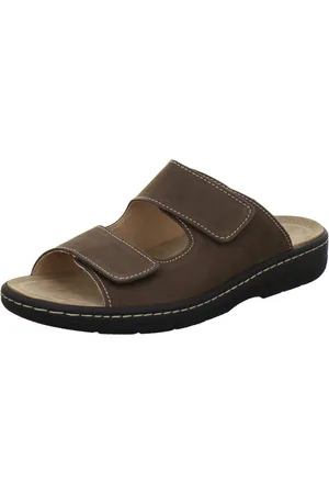Afs 350267 Wechselfußbett Pantolette für Herren mit Fußbett, bequeme Sandalen aus Leder - Verkäufer: