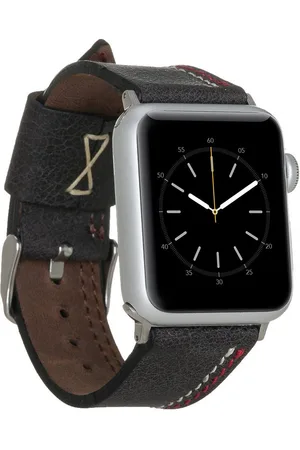 Burkley Smartwatch-Armband Exklusives Vintage Lederarmband, Handmade Stil 16, kompatibel mit Apple Watch Series 1-8 in 42/44/45mm - Verkäufer: