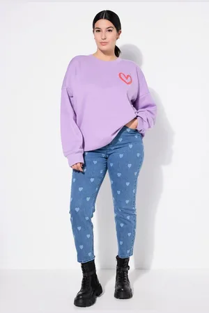 STUDIO UNTOLD Funktionshose Mom-Jeans 5-Pocket Heart-Print - Verkäufer: Popken Fashion Group