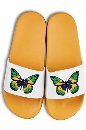Youth Designz Brasil Butterfly Unisex Badelatschen Flip Flops Badeschuh mit lustigen Logo für Damen und Herren - Verkäufer: EmDa Trading GmbH