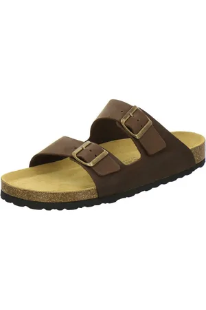 Afs 310072 Zweischnaller Pantolette für Herren mit Fußbett, bequeme Sandalen aus Leder - Verkäufer: