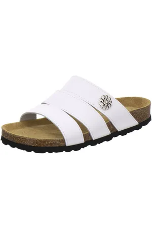 Afs 211310 modische Pantolette für Damen mit Fußbett, bequeme Sandalen aus Leder - Verkäufer: