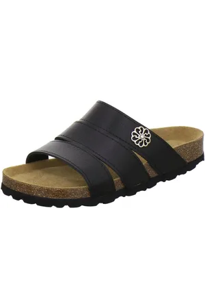 Afs 211323 modische Pantolette für Damen mit Fußbett, bequeme Sandalen aus Leder - Verkäufer: