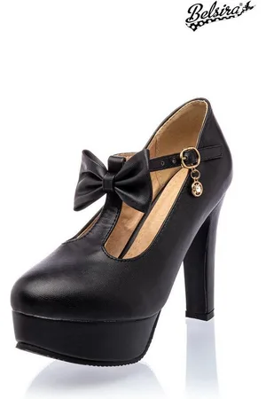 Belsira Retro Riemchen-Pumps - (37,38,39,40,41) High-Heel-Pumps - Verkäufer: Angela Line