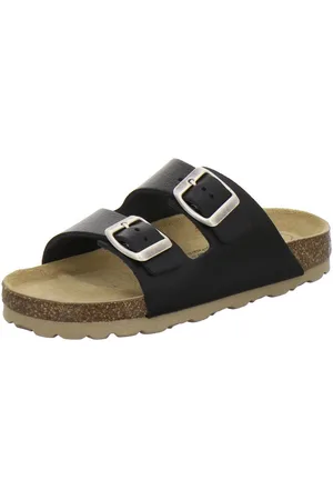 Afs 110023 Zweischnaller Pantolette für Jungen mit Fußbett, bequeme Sandalen aus Leder - Verkäufer: