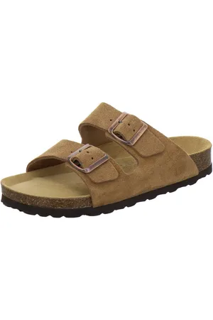 Afs 210084 Zweischnaller Pantolette für Damen mit Fußbett, bequeme Sandalen aus Leder - Verkäufer: