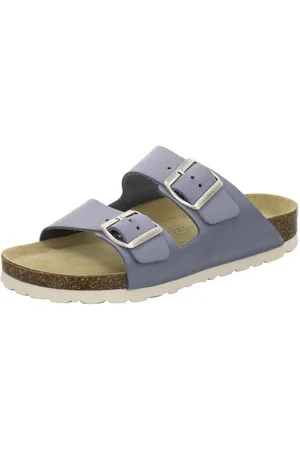 Afs 210052 Zweischnaller Pantolette für Damen mit Fußbett, bequeme Sandalen aus Leder - Verkäufer: