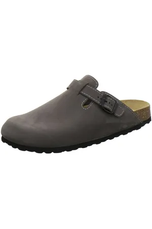 Afs 390082 Clogs Pantolette für Herren aus Leder mit Fußbett, Hausschuhe Made in Germany - Verkäufer: