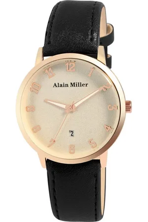 Alain Miller Quarzuhr 2900265 Herrenuhr mit Band aus Lederimitat, schwarz - Verkäufer: Shaghafi GmbH