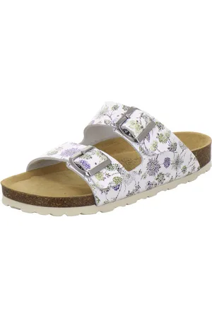 Afs 210048 Zweischnaller Pantolette für Damen mit Fußbett, bequeme Sandalen aus Leder - Verkäufer: