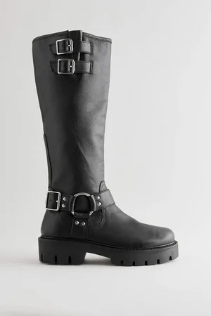 Next Forever Comfort® Kniehohe Bikerstiefel Schnalle Bikerboots (1-tlg) - Verkäufer: Germany GmbH