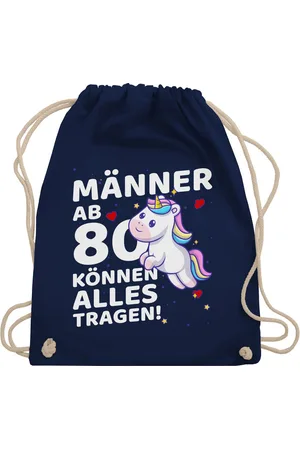 Shirtracer Turnbeutel Süßes Einhorn Männer ab 80 können alles tragen I Achtzigster Geburtsta, 80. Geburtstag - Verkäufer: