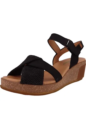 El Naturalista N5038 Leaves Keil Black Sandale - Verkäufer: Schuhkings