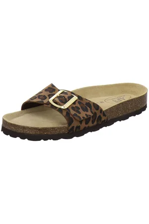 Afs 211293 Riemen Pantolette für Damen mit Fußbett, bequeme Sandalen aus Leder - Verkäufer: