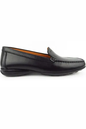 Geox Moc. Leder black Slipper Schuhhaus Otto Cronauer