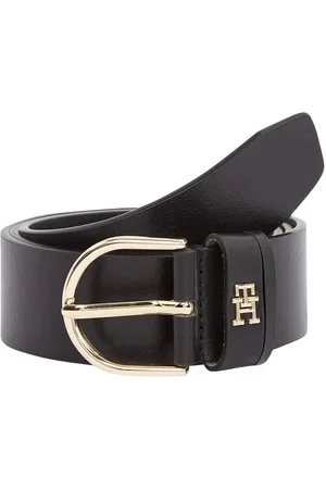 Tommy Hilfiger Ledergürtel ESSENTIAL EFFORTLESS 3.5 Ovale Einfachdornschließe, Logoemblem