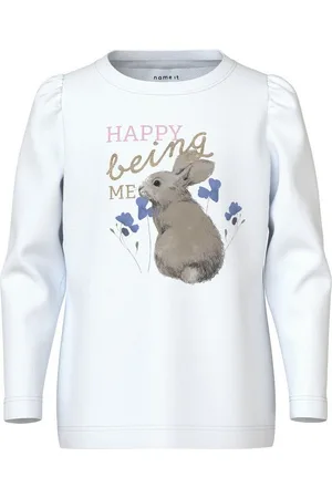 NAME IT Langarmshirt Weiches Langarmshirt Regular Longsleeve mit Hasen Print (1-tlg) NMFSCARLETT LS TOP - Verkäufer: ARIZONAS