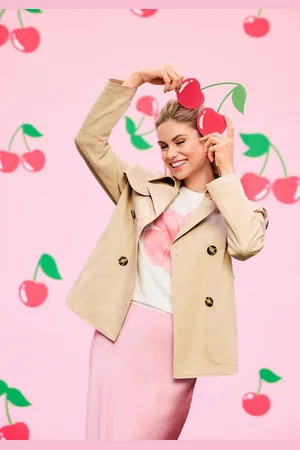 AMBER & JUNE Sommerjacke Sommerjacke mit Kragen
