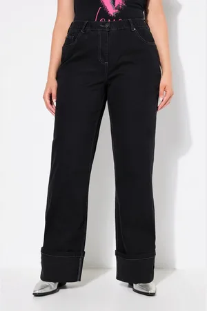 Ulla Popken Regular-fit-Jeans Jeans Mary weites Bein Komfortbund Umschlag - Verkäufer: Popken Fashion Group