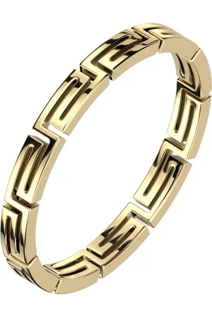 Bungsa Fingerring Ring Labyrinth mit Aussparungen gold aus Edelstahl Unisex (Ring, 1-tlg), Frauen Mädchen - Verkäufer: