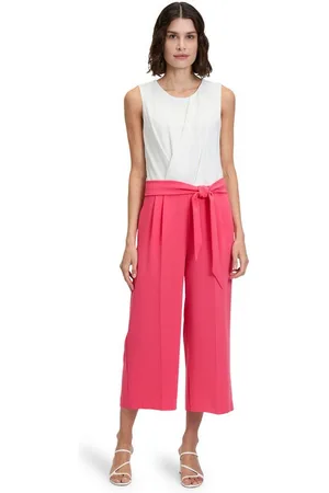 Betty & Co Overall Betty & Co Jumpsuit ohne Arm (1-tlg) Falten